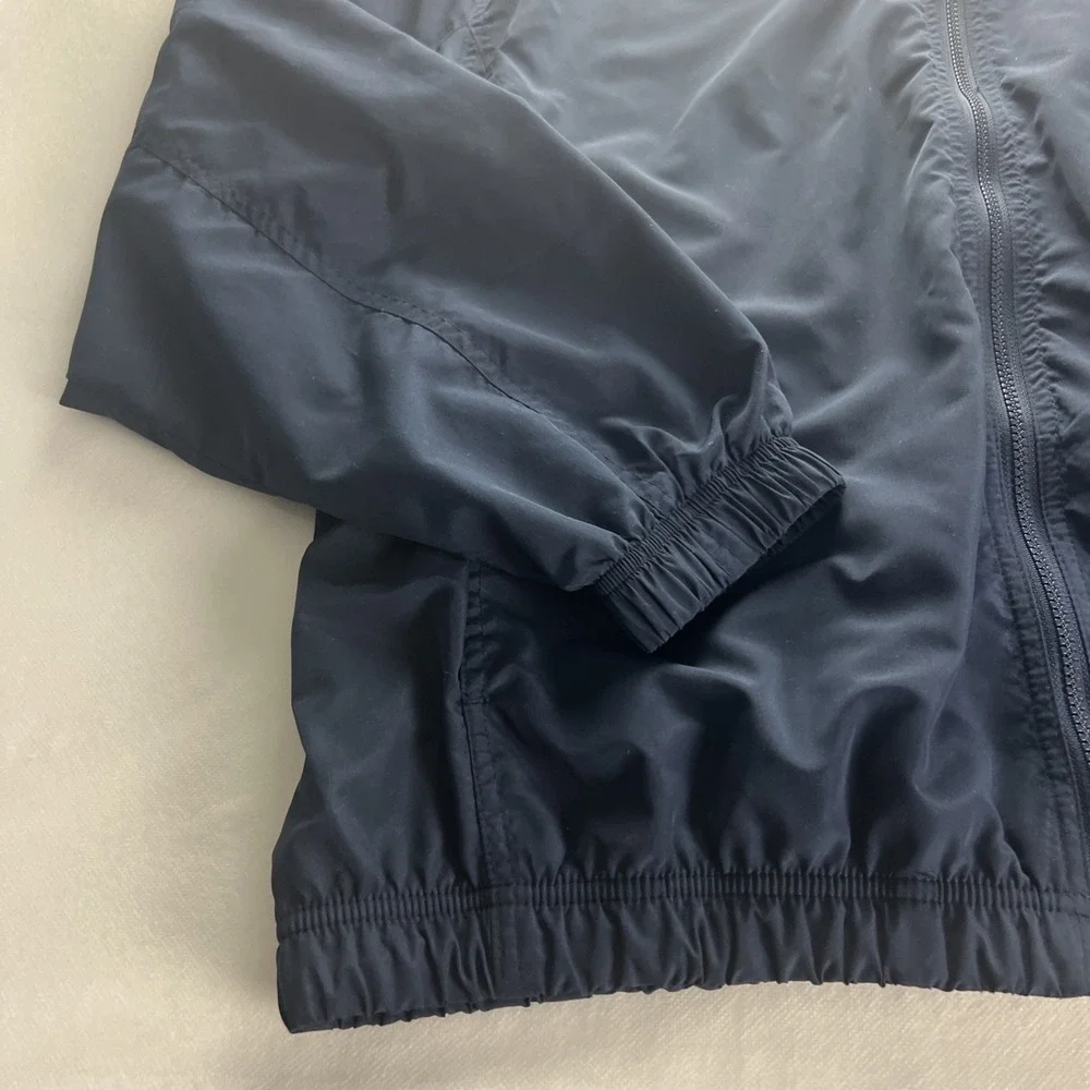 Bolle Tennis Mens Jacket Size XL Wind Breaker Full Zip Navy Blue Pockets B38